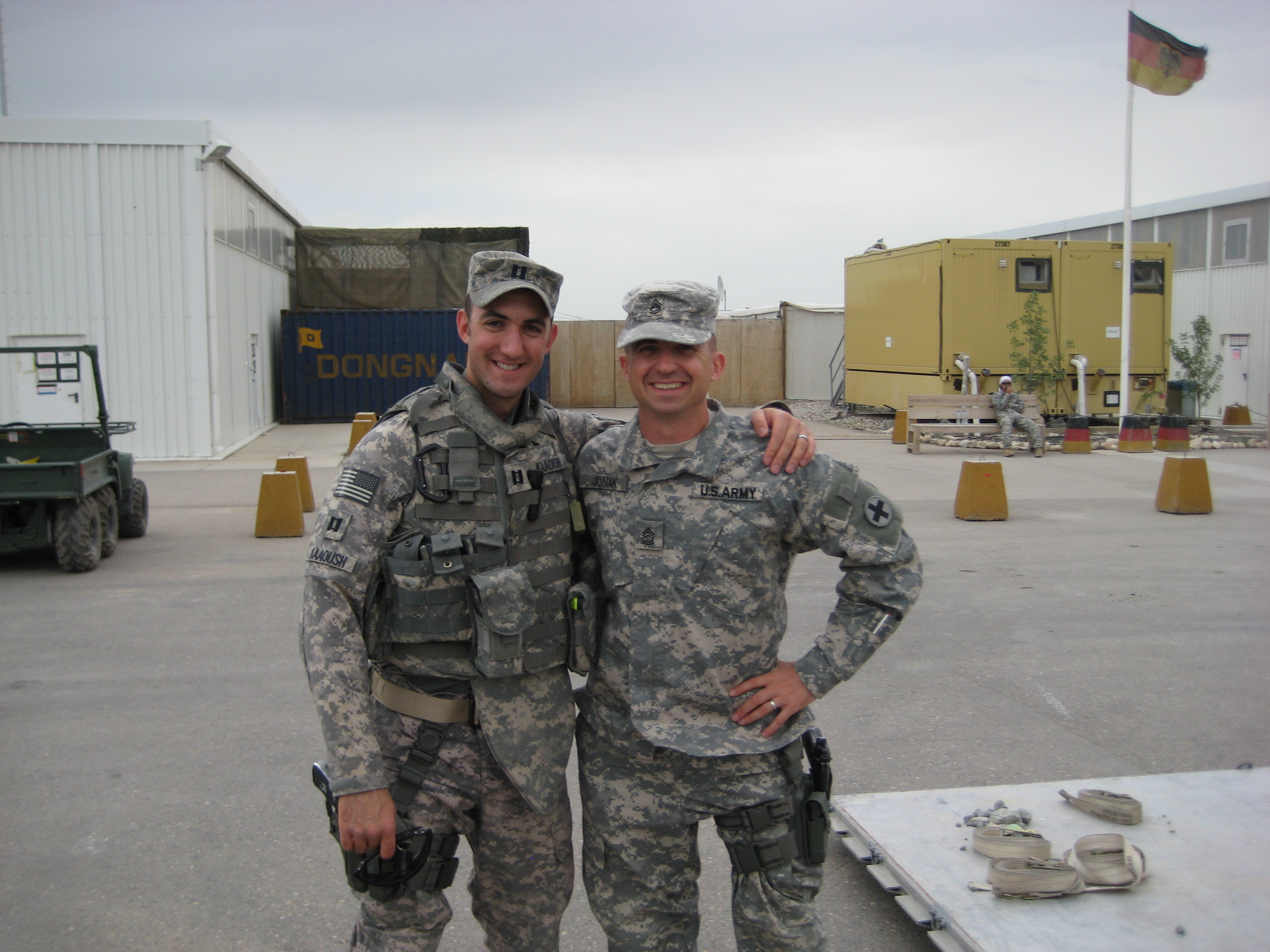 John Jonak with fellow soldier in Afghanistan