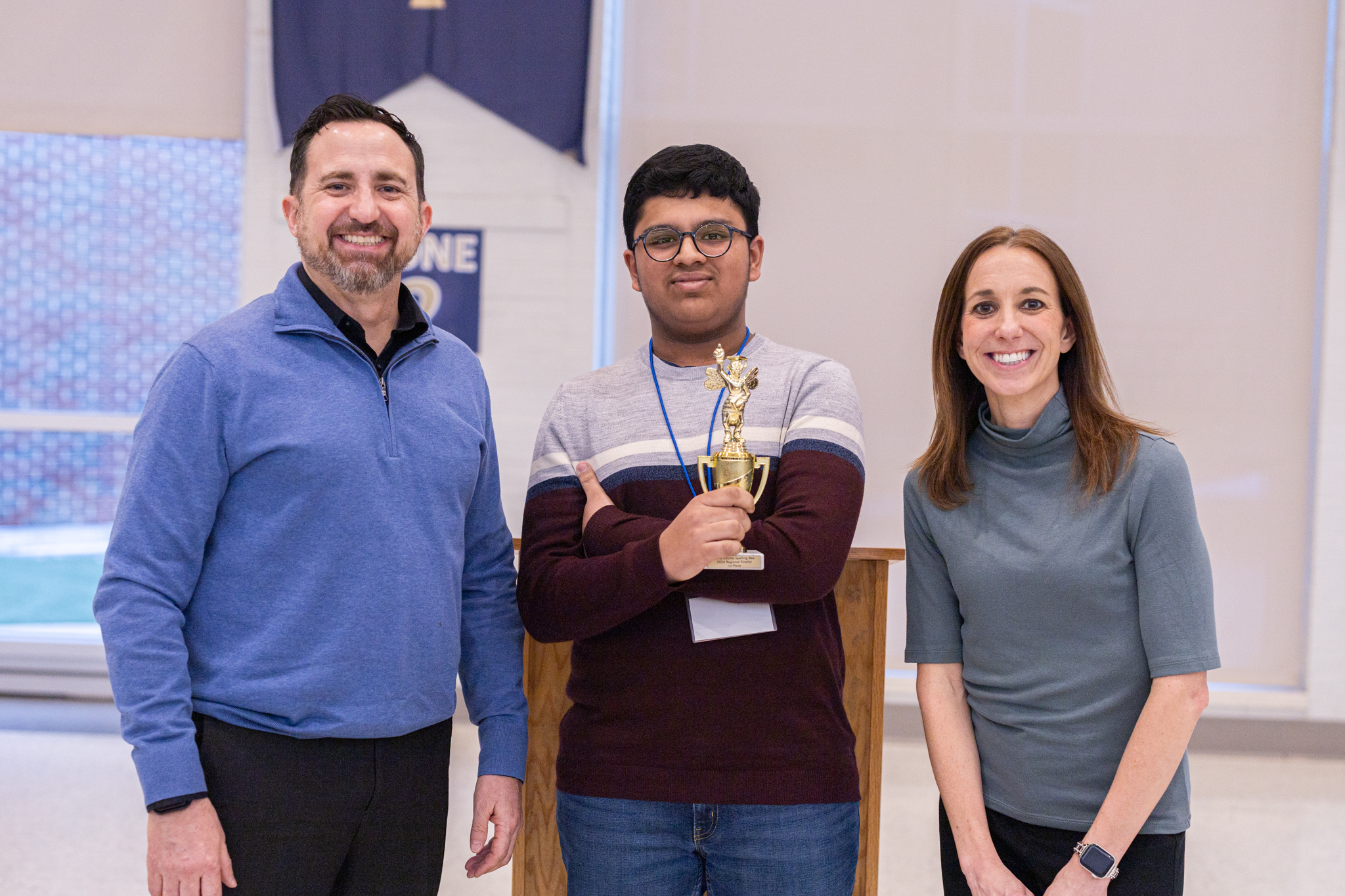 John with students and educators
